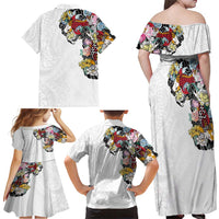 Hawaiian and Japanese Together Family Matching Off Shoulder Maxi Dress and Hawaiian Shirt Colorful Traditional Japanese Tattoo and Kakau Pattern White Color LT03 - Polynesian Pride