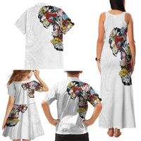 Hawaiian and Japanese Together Family Matching Tank Maxi Dress and Hawaiian Shirt Colorful Traditional Japanese Tattoo and Kakau Pattern White Color LT03 - Polynesian Pride