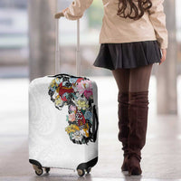Hawaiian and Japanese Together Luggage Cover Colorful Traditional Japanese Tattoo and Kakau Pattern White Color LT03 - Polynesian Pride