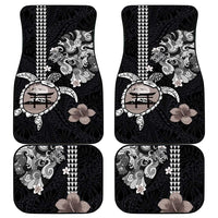 Hawaiian and Japanese Together Car Mats Japanese Culture and Turtle Kakau Tattoo Black Color LT03 - Polynesian Pride