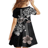 Hawaiian and Japanese Together Family Matching Tank Maxi Dress and Hawaiian Shirt Japanese Culture and Turtle Kakau Tattoo Black Color LT03 - Polynesian Pride