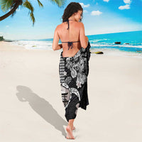Hawaiian and Japanese Together Sarong Japanese Culture and Turtle Kakau Tattoo Black Color LT03 - Polynesian Pride