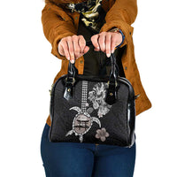 Hawaiian and Japanese Together Shoulder Handbag Japanese Culture and Turtle Kakau Tattoo Black Color LT03 One Size Black - Polynesian Pride