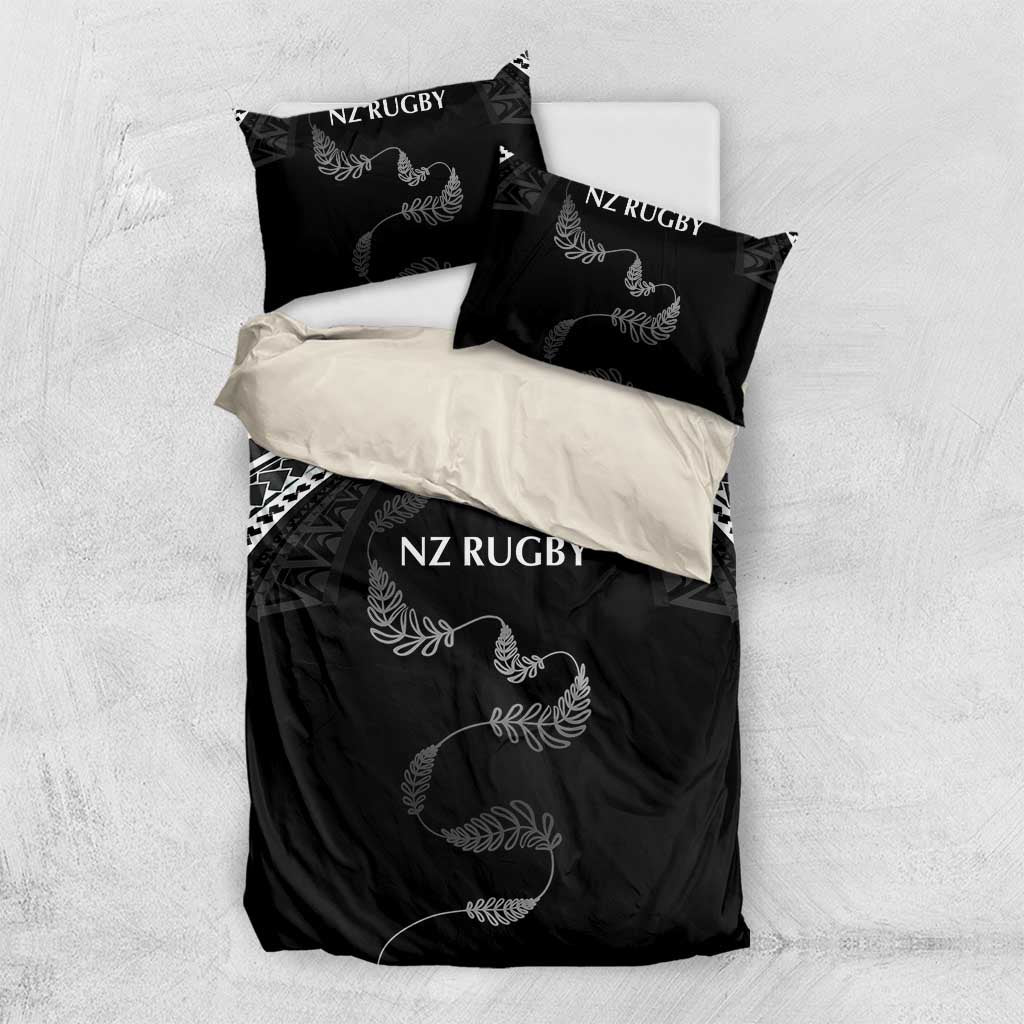 New Zealand Rugby Bedding Set Aotearoa Armour Blacks Silver Ferns - Polynesian Pride