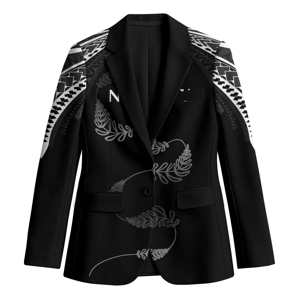 New Zealand Rugby Custom Blazer Aotearoa Armour Blacks Silver Ferns - Polynesian Pride
