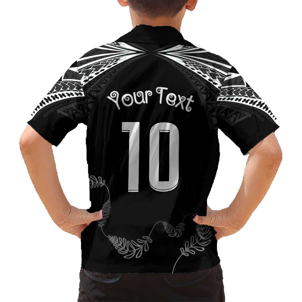 New Zealand Rugby Custom Family Matching Puletasi and Hawaiian Shirt Aotearoa Armour Blacks Silver Ferns LT03 - Polynesian Pride