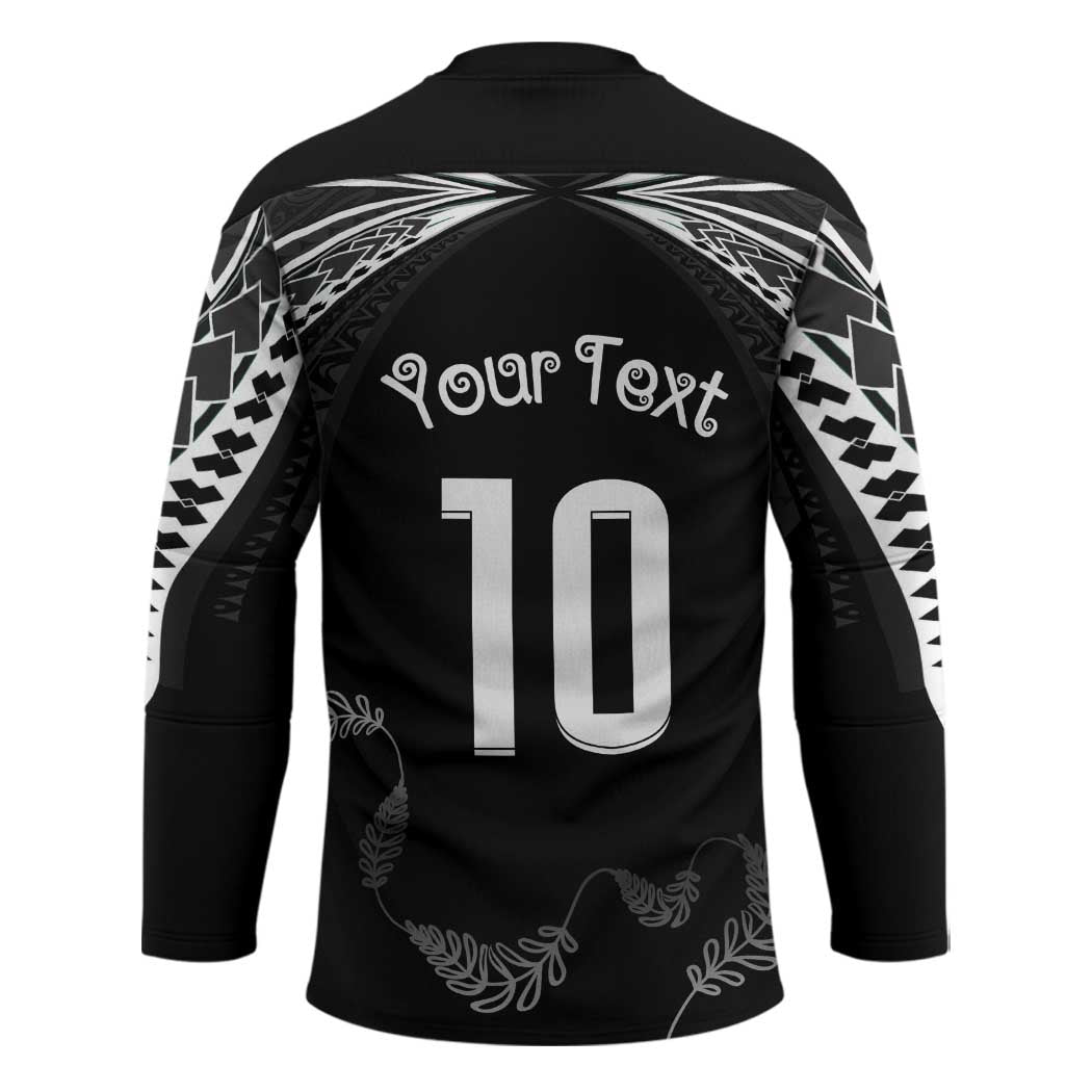 New Zealand Rugby Custom Hockey Jersey Aotearoa Armour Blacks Silver Ferns - Polynesian Pride