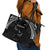 New Zealand Rugby Leather Tote Bag Aotearoa Armour Blacks Silver Ferns - Polynesian Pride