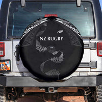 New Zealand Rugby Spare Tire Cover Aotearoa Armour Blacks Silver Ferns - Polynesian Pride