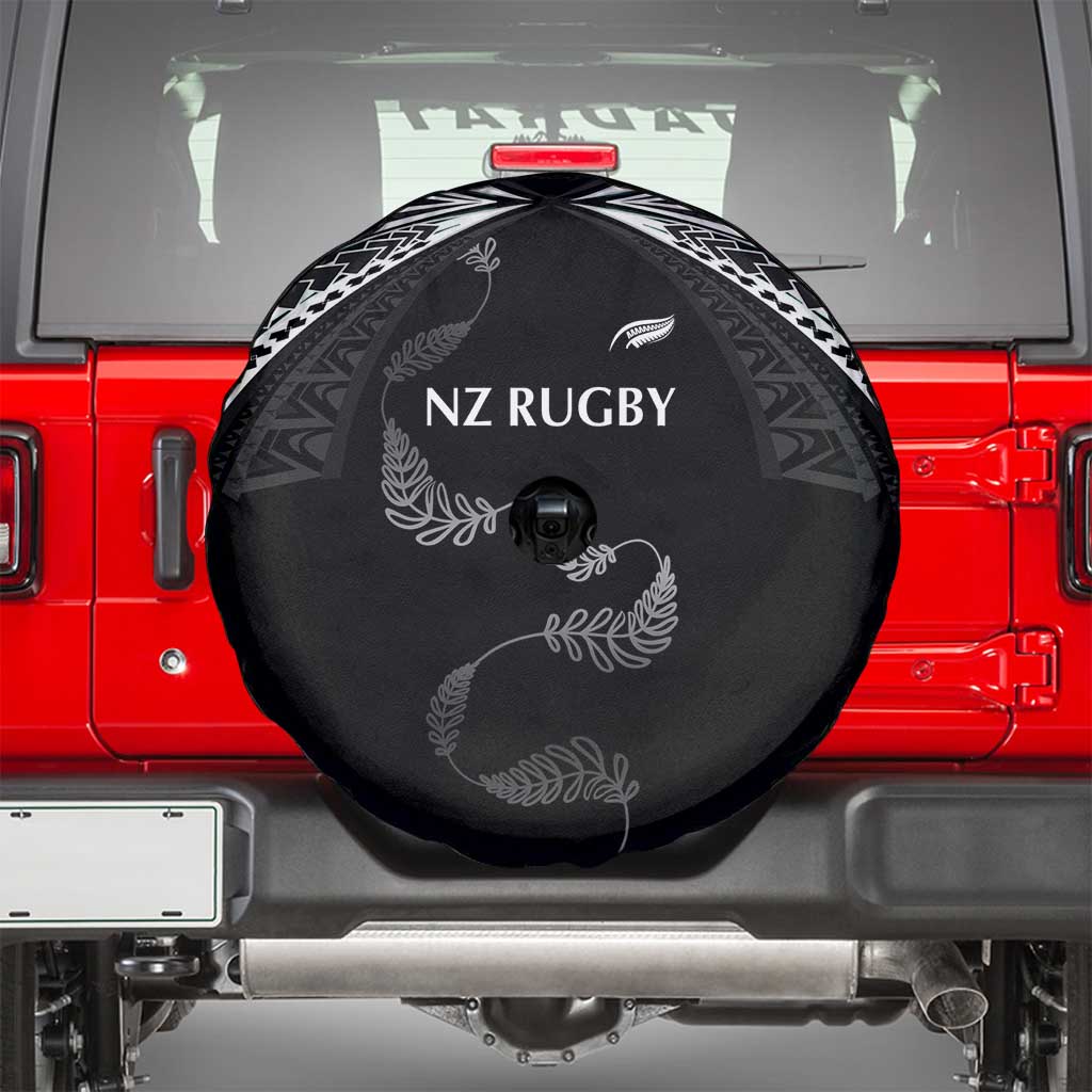 New Zealand Rugby Spare Tire Cover Aotearoa Armour Blacks Silver Ferns - Polynesian Pride