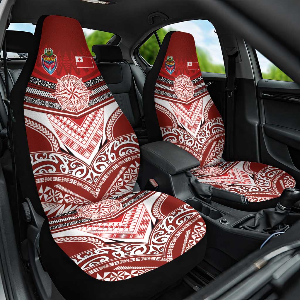 Tonga Rugby Car Seat Cover Mana o Tonga-Tribal Heritage Edition Red Color - Polynesian Pride