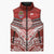 Tonga Rugby Custom Sleeveless Puffer Jacket Mana o Tonga-Tribal Heritage Edition Red Color - Polynesian Pride