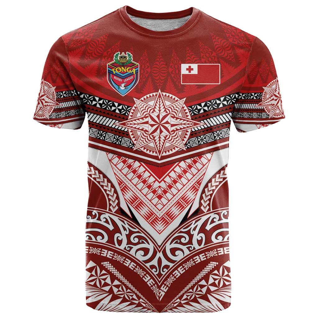 Tonga Rugby Custom T Shirt Mana o Tonga-Tribal Heritage Edition Red Color - Polynesian Pride