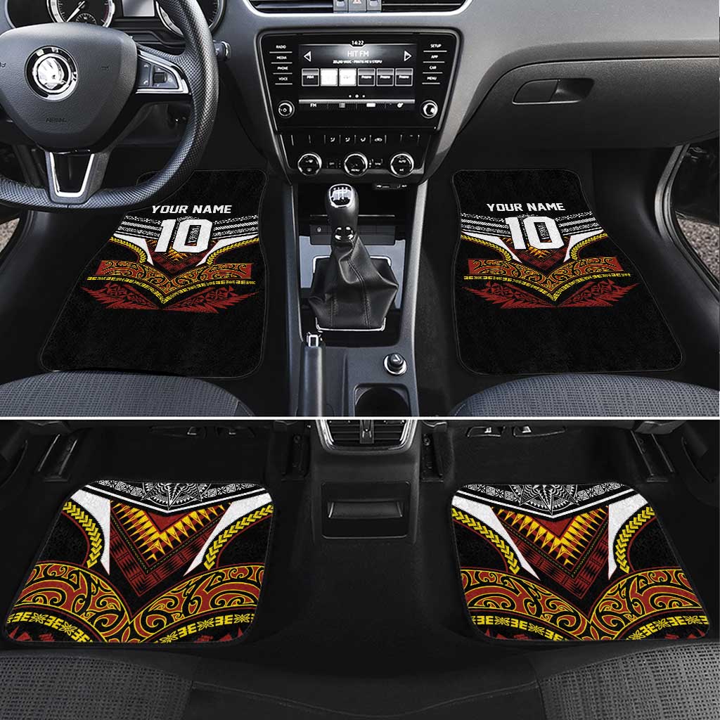 Tonga Rugby Car Mats Mana o Tonga-Tribal Heritage Edition Black Color - Polynesian Pride