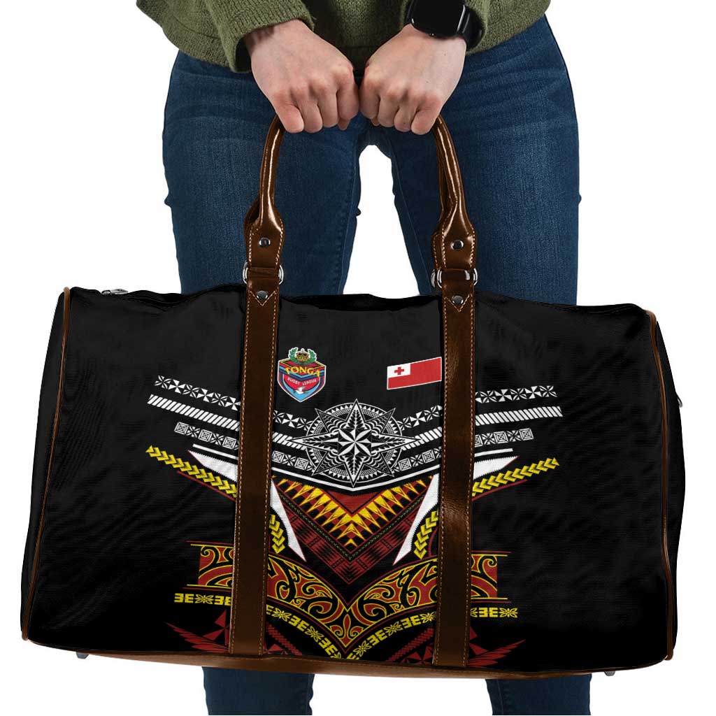 Tonga Rugby Travel Bag Mana o Tonga-Tribal Heritage Edition Black Color - Polynesian Pride