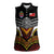 Tonga Rugby Custom Women Sleeveless Polo Shirt Mana o Tonga-Tribal Heritage Edition Black Color - Polynesian Pride