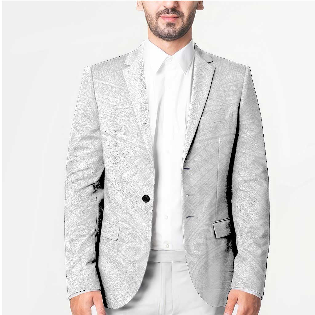 Tonga White Sunday Blazer Tongan Tribal Heritage Tattoos - Polynesian Pride