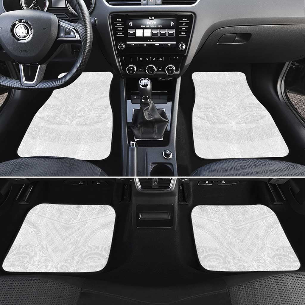 Tonga White Sunday Car Mats Tongan Tribal Heritage Tattoos - Polynesian Pride
