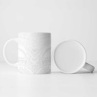 Tonga White Sunday Ceramic Mug Tongan Tribal Heritage Tattoos - Polynesian Pride