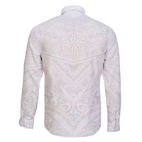 Tonga White Sunday Family Matching Long Sleeve Bodycon Dress and Hawaiian Shirt Tongan Tribal Heritage Tattoos LT03 - Polynesian Pride