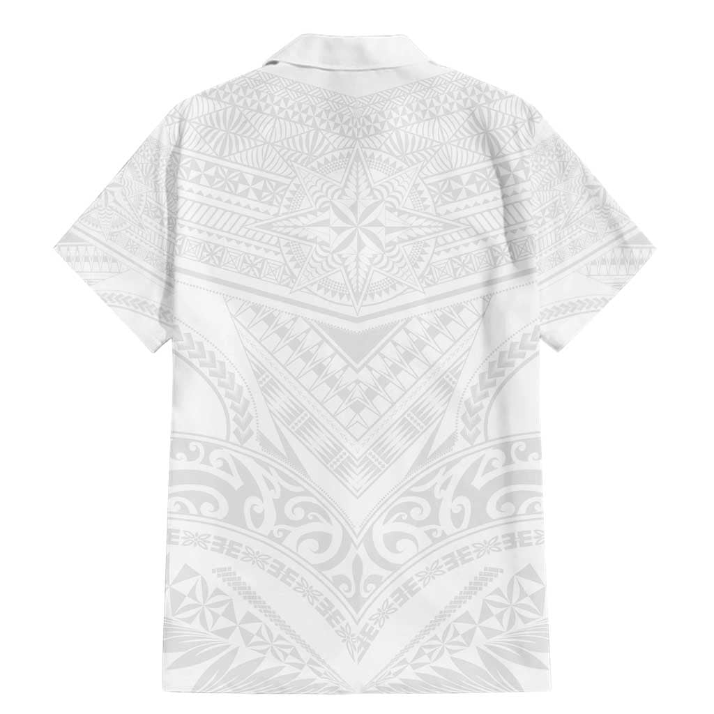 Tonga White Sunday Family Matching Mermaid Dress and Hawaiian Shirt Tongan Tribal Heritage Tattoos LT03 - Polynesian Pride