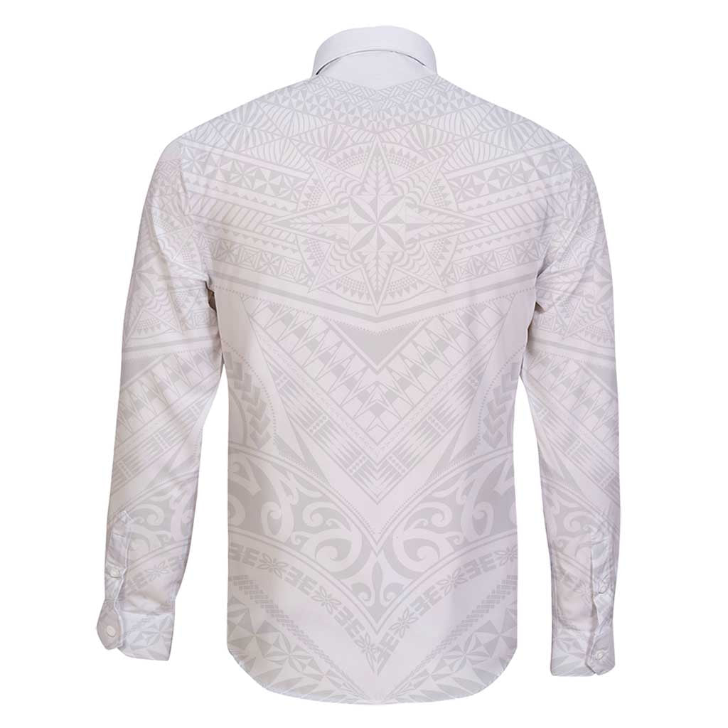 Tonga White Sunday Family Matching Mermaid Dress and Hawaiian Shirt Tongan Tribal Heritage Tattoos LT03 - Polynesian Pride