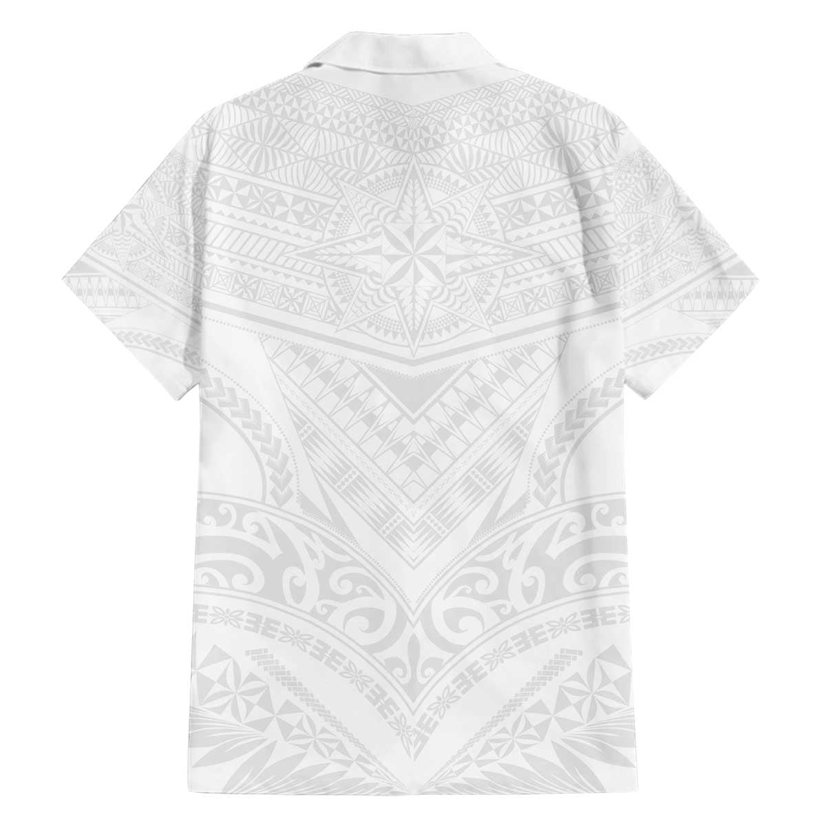 Tonga White Sunday Family Matching Off The Shoulder Long Sleeve Dress and Hawaiian Shirt Tongan Tribal Heritage Tattoos LT03 - Polynesian Pride