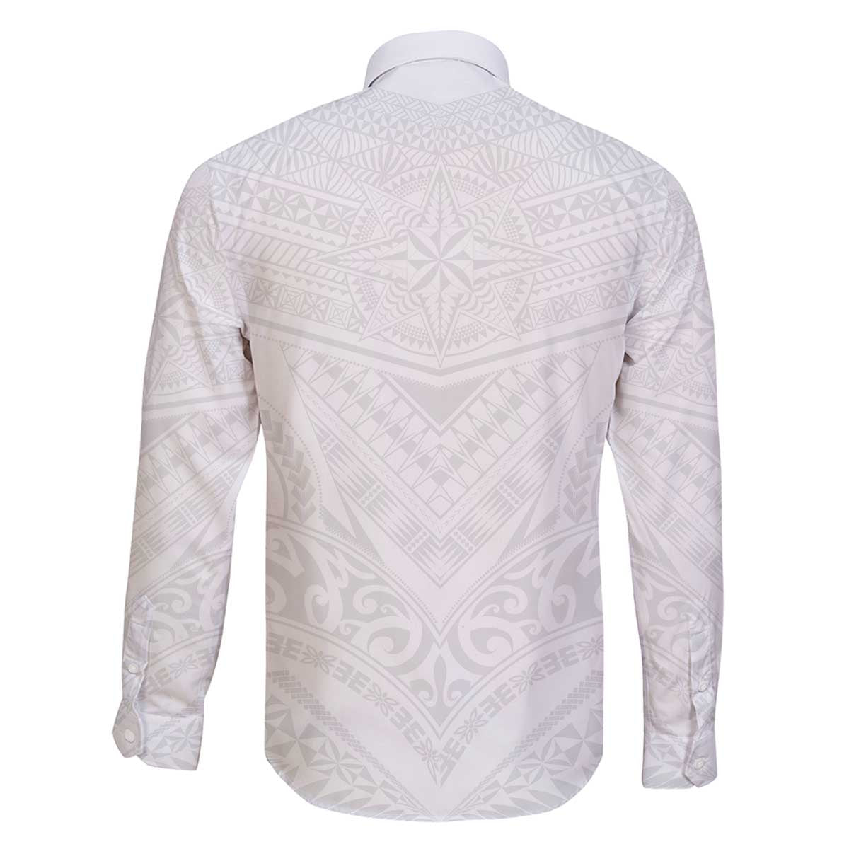 Tonga White Sunday Family Matching Off The Shoulder Long Sleeve Dress and Hawaiian Shirt Tongan Tribal Heritage Tattoos LT03 - Polynesian Pride