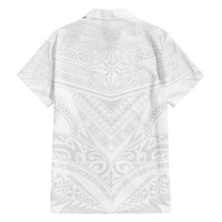 Tonga White Sunday Family Matching Puletasi and Hawaiian Shirt Tongan Tribal Heritage Tattoos LT03 - Polynesian Pride