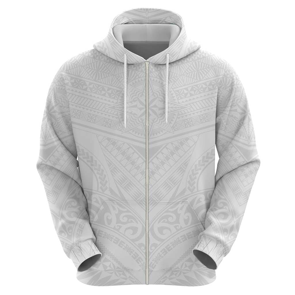 Tonga White Sunday Hoodie Tongan Tribal Heritage Tattoos LT03 - Polynesian Pride