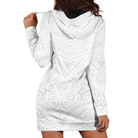 Tonga White Sunday Hoodie Dress Tongan Tribal Heritage Tattoos - Polynesian Pride