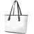 Tonga White Sunday Leather Tote Bag Tongan Tribal Heritage Tattoos - Polynesian Pride