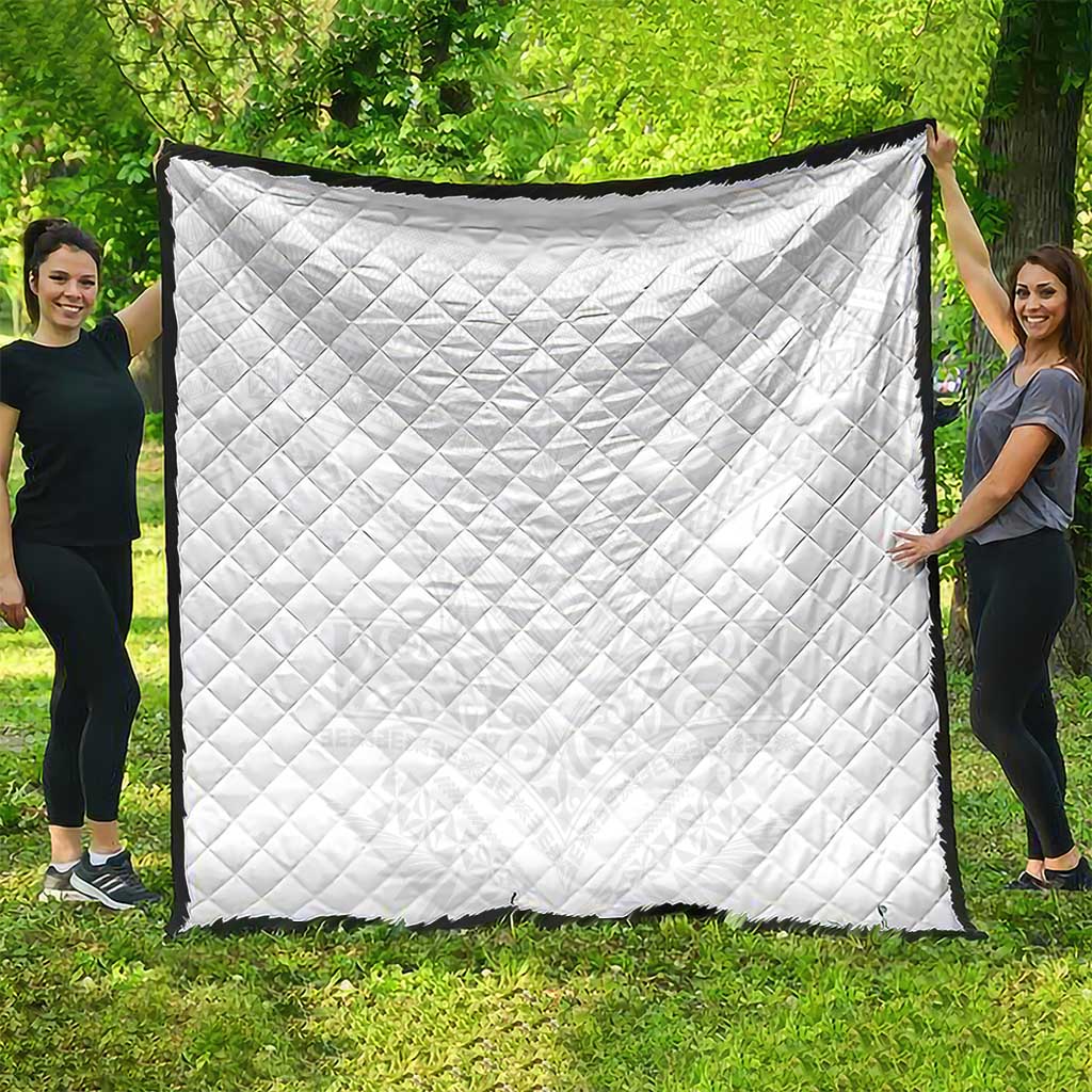 Tonga White Sunday Quilt Tongan Tribal Heritage Tattoos - Polynesian Pride