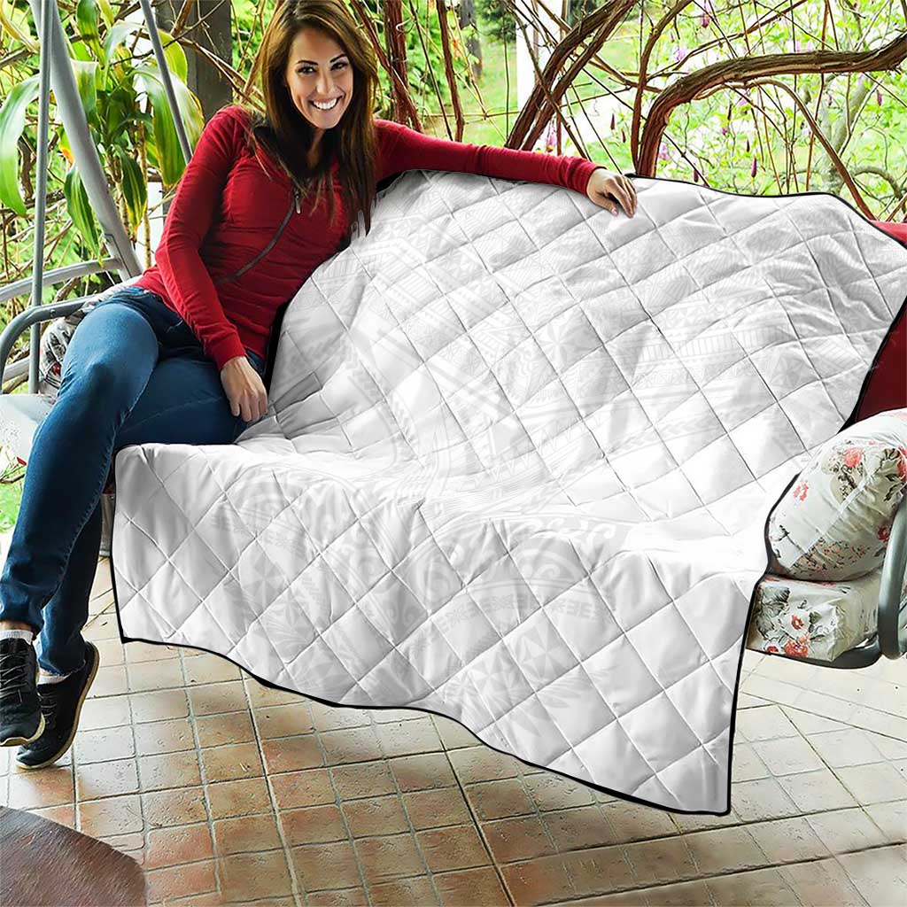 Tonga White Sunday Quilt Tongan Tribal Heritage Tattoos - Polynesian Pride