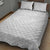 Tonga White Sunday Quilt Bed Set Tongan Tribal Heritage Tattoos - Polynesian Pride