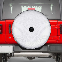Tonga White Sunday Spare Tire Cover Tongan Tribal Heritage Tattoos - Polynesian Pride