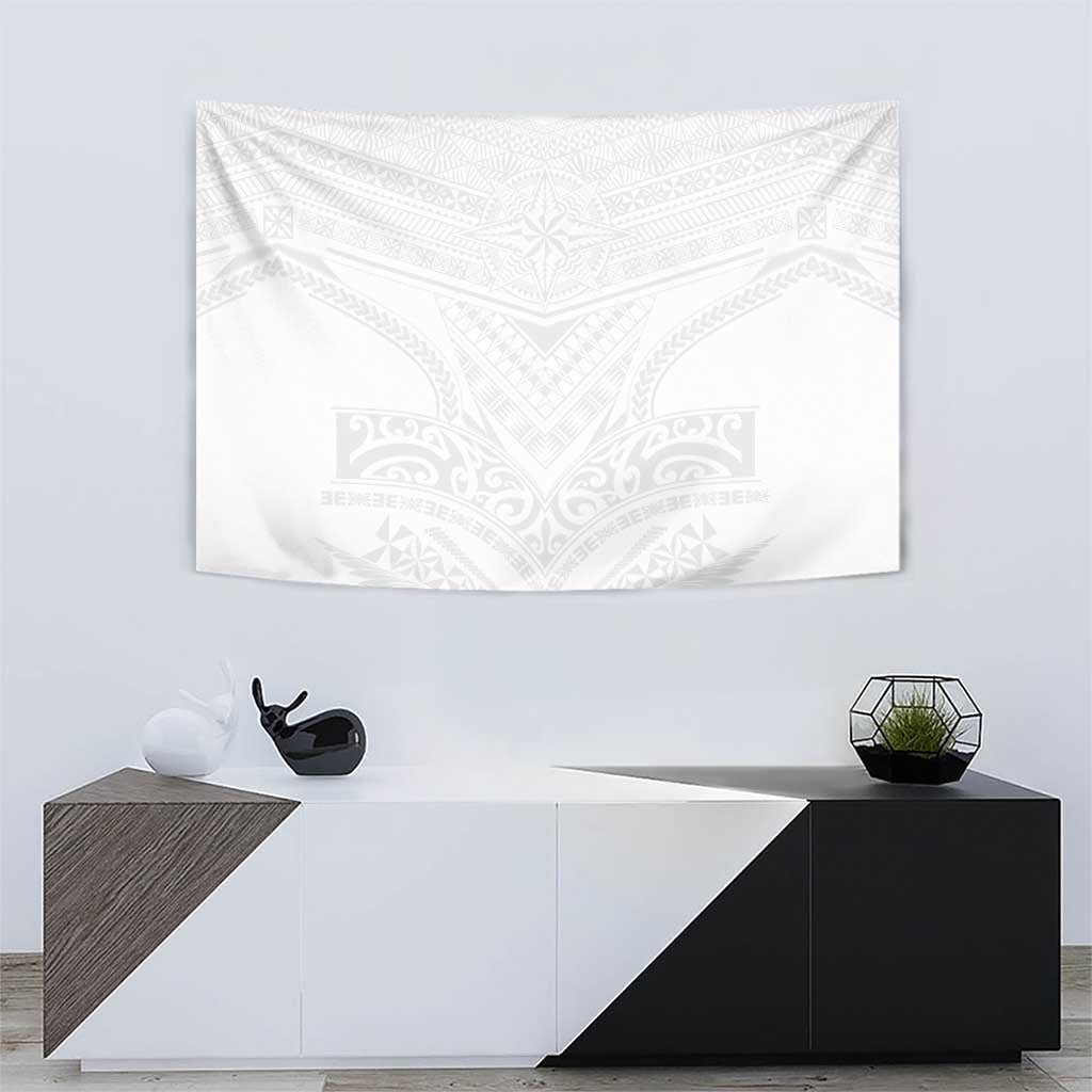 Tonga White Sunday Tapestry Tongan Tribal Heritage Tattoos - Polynesian Pride
