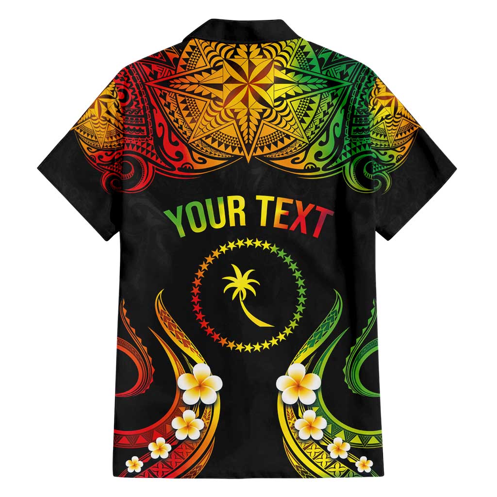 Personalised Chuuk Independence Day Family Matching Short Sleeve Bodycon Dress and Hawaiian Shirt Polynesian Tattoo and Plumeria Reggae Color LT03 - Polynesian Pride