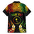 Personalised Chuuk Independence Day Family Matching Short Sleeve Bodycon Dress and Hawaiian Shirt Polynesian Tattoo and Plumeria Reggae Color