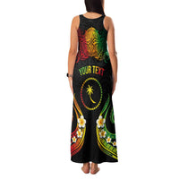 Personalised Chuuk Independence Day Family Matching Tank Maxi Dress and Hawaiian Shirt Polynesian Tattoo and Plumeria Reggae Color LT03 - Polynesian Pride