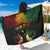 Personalised Chuuk Independence Day Sarong Polynesian Tattoo and Plumeria Reggae Color