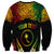 Personalised Chuuk Independence Day Sweatshirt Polynesian Tattoo and Plumeria Reggae Color
