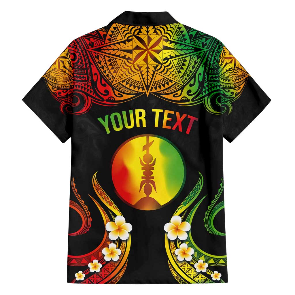 Personalised New Caledonia Independence Day Family Matching Summer Maxi Dress and Hawaiian Shirt Polynesian Tattoo and Plumeria Reggae Color LT03 - Polynesian Pride