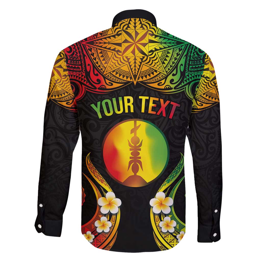 Personalised New Caledonia Independence Day Family Matching Tank Maxi Dress and Hawaiian Shirt Polynesian Tattoo and Plumeria Reggae Color LT03 - Polynesian Pride