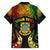 Personalised Tuvalu Independence Day Family Matching Off Shoulder Maxi Dress and Hawaiian Shirt Polynesian Tattoo and Plumeria Reggae Color