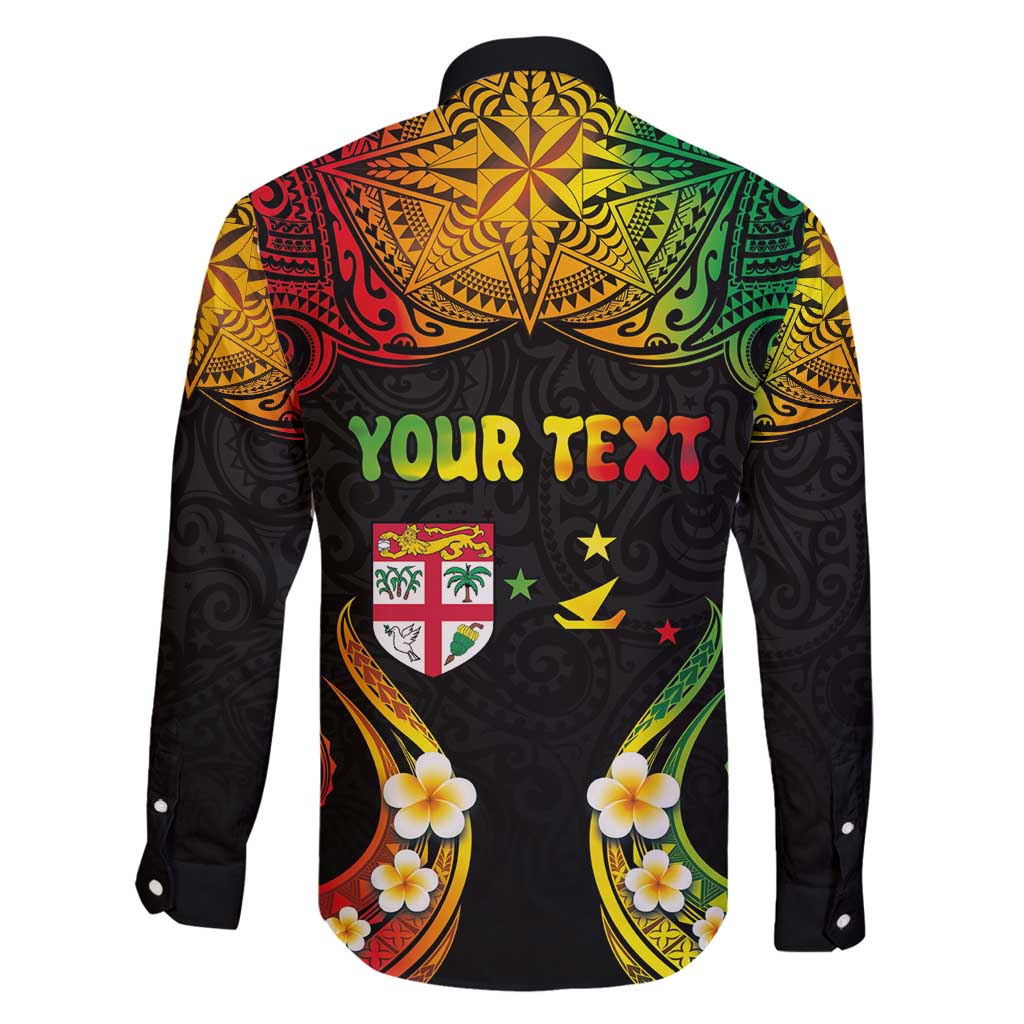 Personalised Malampa Fiji Day Family Matching Mermaid Dress and Hawaiian Shirt Polynesian Tattoo and Plumeria Reggae Color LT03 - Polynesian Pride