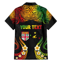 Personalised Malampa Fiji Day Family Matching Summer Maxi Dress and Hawaiian Shirt Polynesian Tattoo and Plumeria Reggae Color LT03 - Polynesian Pride