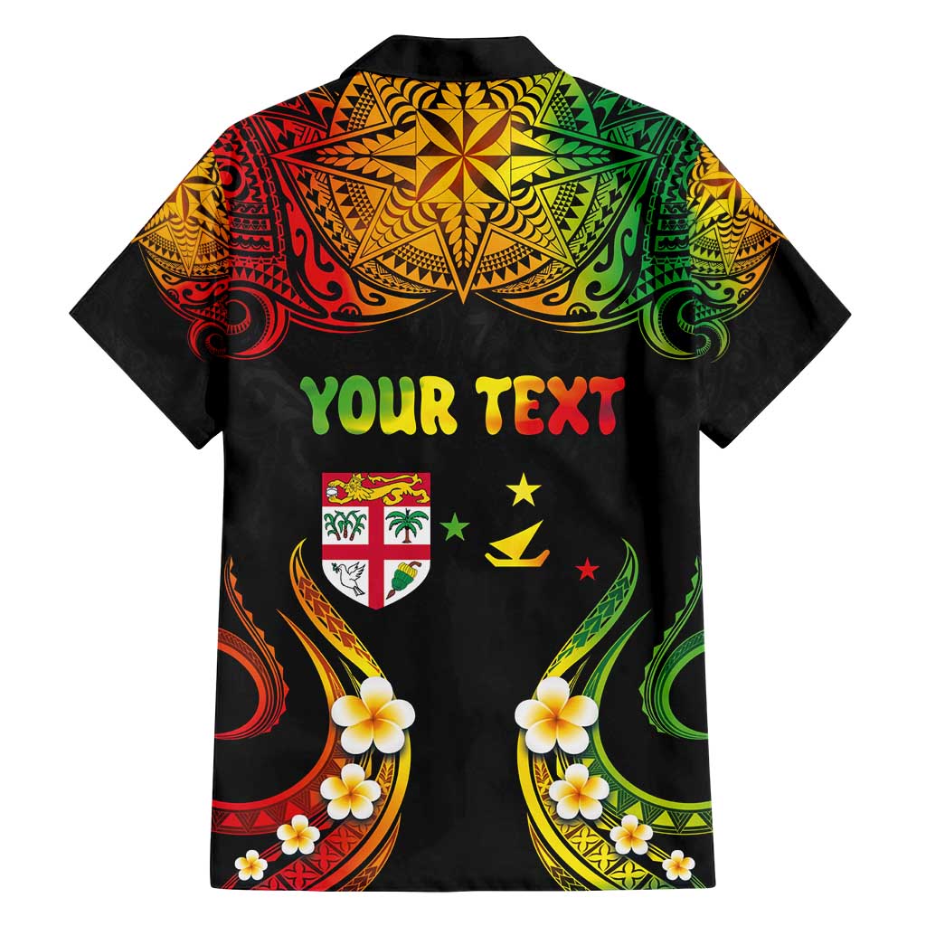 Personalised Malampa Fiji Day Family Matching Tank Maxi Dress and Hawaiian Shirt Polynesian Tattoo and Plumeria Reggae Color LT03 - Polynesian Pride