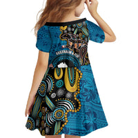 Fiji and Australia Kangaroos Family Matching Off Shoulder Maxi Dress and Hawaiian Shirt Indigenous Aboriginal and Fijian Masi Tribal Tattoo LT03 - Polynesian Pride