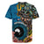 Fiji and Australia Kangaroos Rugby Jersey Indigenous Aboriginal and Fijian Masi Tribal Tattoo